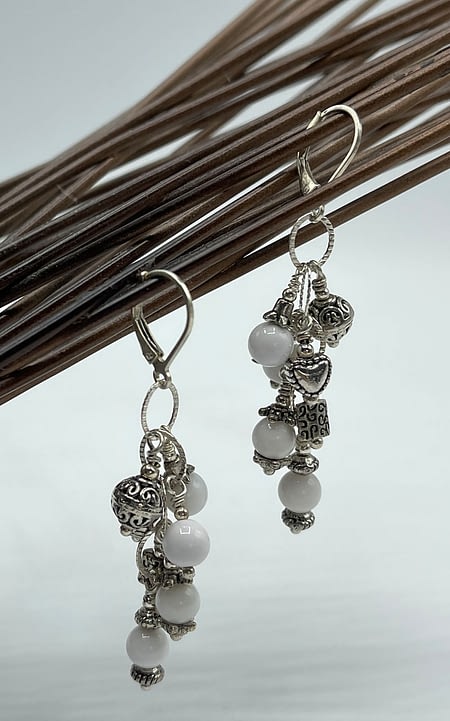 Hugs & Kisses Charm Drop Statement Earrings