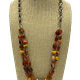 Butterscotch Amber and Carnelian Pendant Necklace