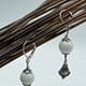 White Agate Drop Earrings